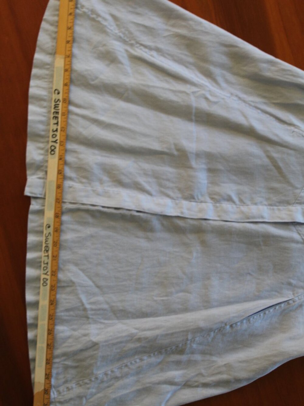 NWOT J.Jill 100% Linen Button Front Short Sleeve Dress w/ Pockets Light Blue Med - Picture 10 of 11